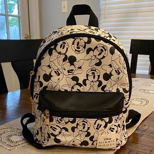 Disney Black and White Minnie Mouse Backpack